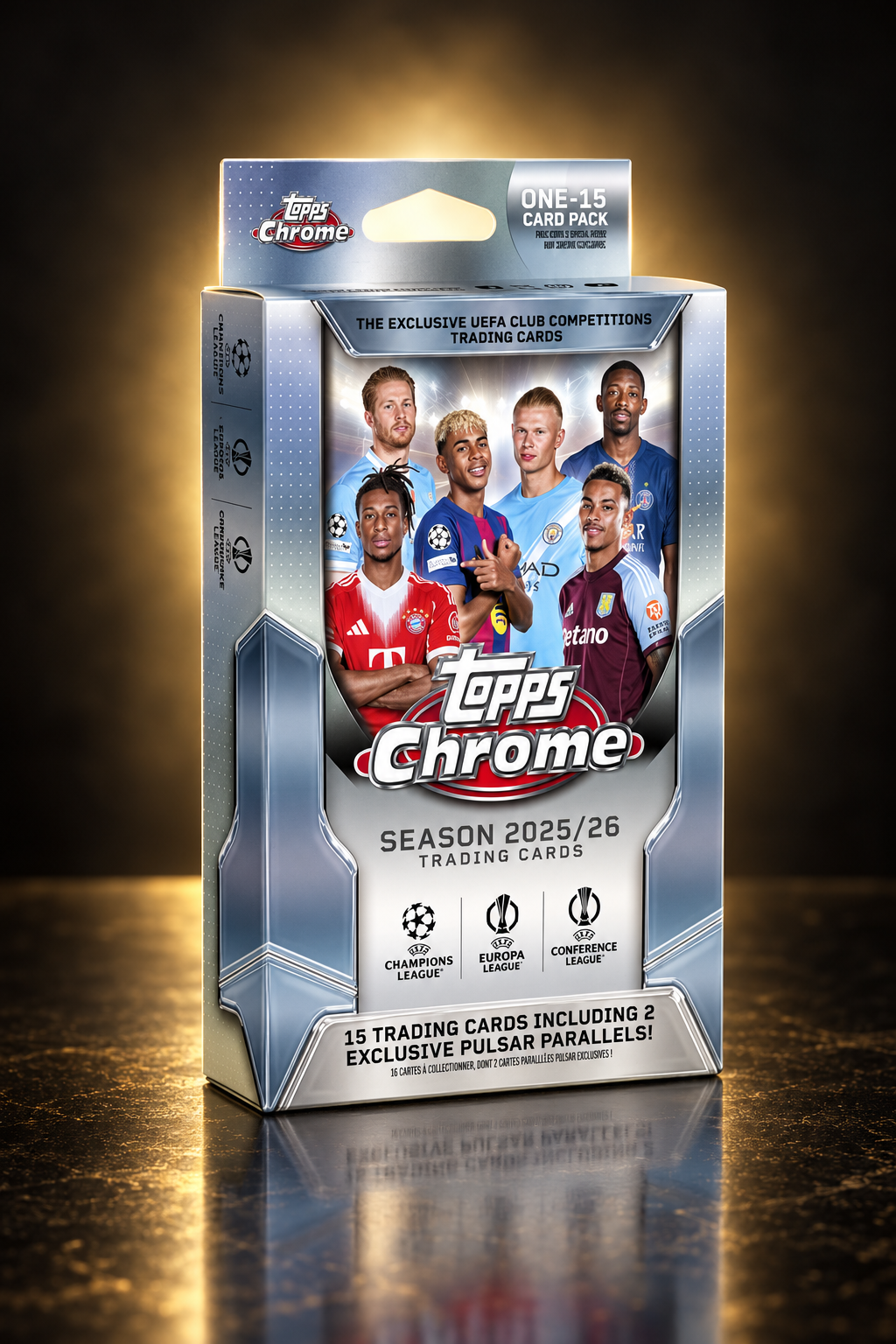Topps Chrome UEFA Club Competitions 2025/26 Soccer Hanger Box