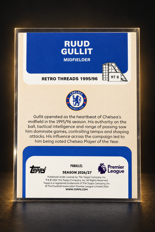 Ruud Gullit – Topps Premier League Retro Threads /299 – 217/299 – Card individual