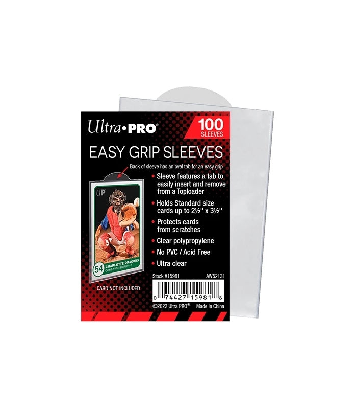 Ultra PRO Easy Grip – Folii transparente pentru cartonașe – 100 bucăți