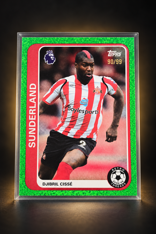 Djibril Cissé – Topps Premier League Retro Threads Green /99 – 90/99 – Card individual
