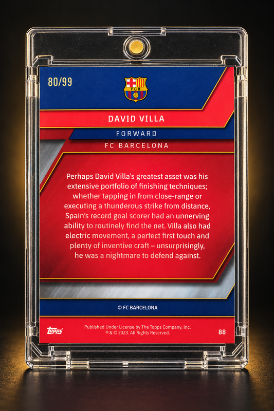 David Villa – Topps Chrome FC Barcelona /99 – 80/99 – Card individual