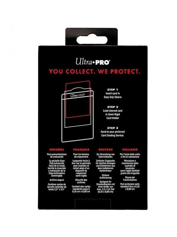 Ultra PRO Card Grading Submission Combo Pack – 50 suporturi semirigide + 50 folii Easy Grip