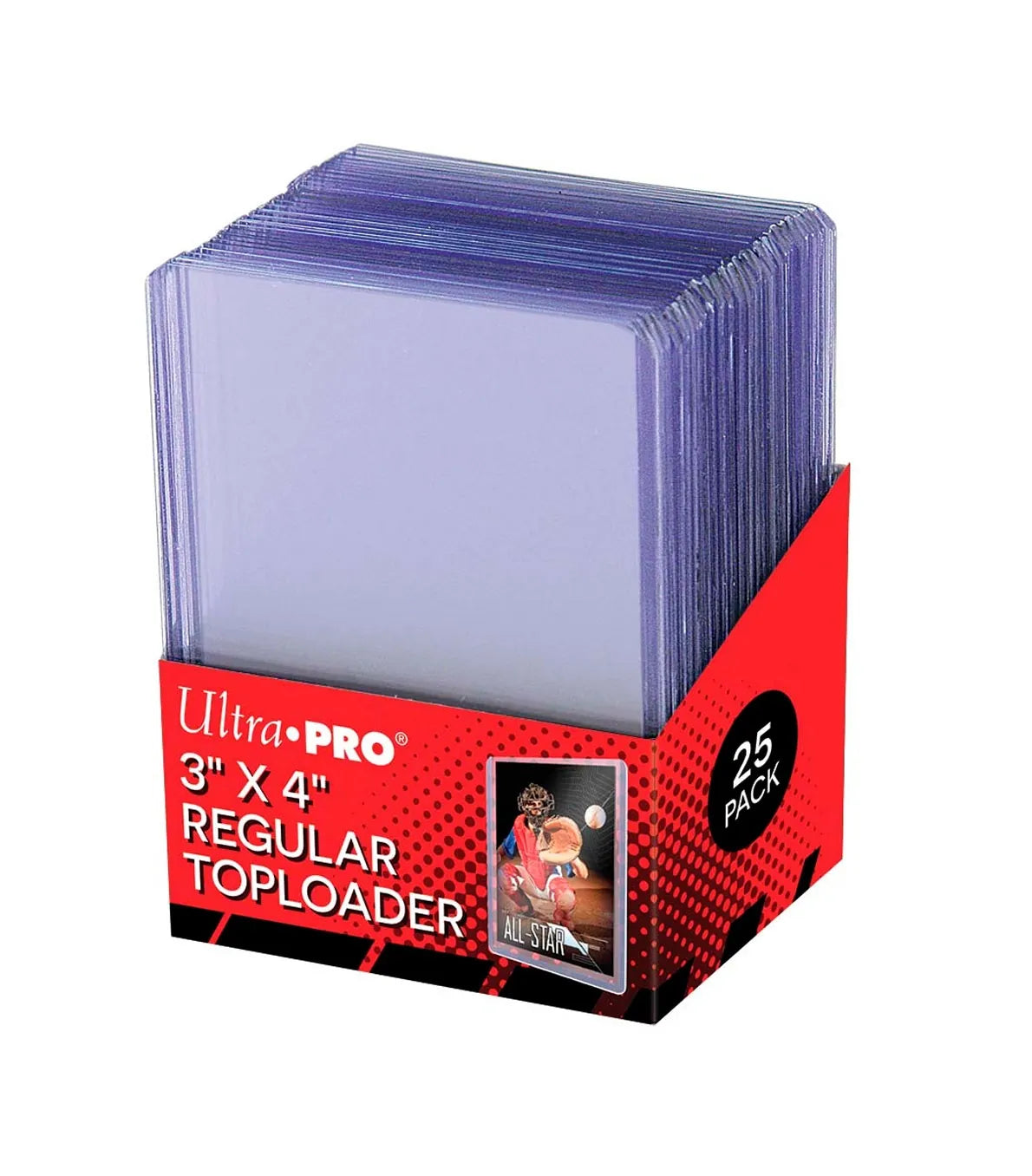 Ultra PRO Regular Toploader 3″ × 4″ – Protecții rigide pentru cartonașe – 25 bucăți