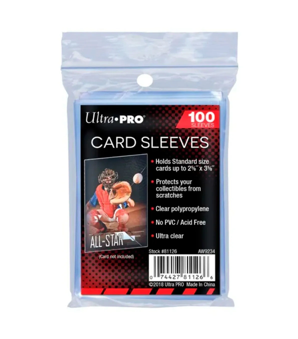 Ultra PRO Regular Soft Card Sleeves – Folii transparente pentru cartonașe – 100 bucăți
